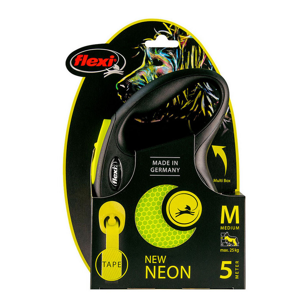 NEW CLASSIC NEON Dog Lead Flexi Size S