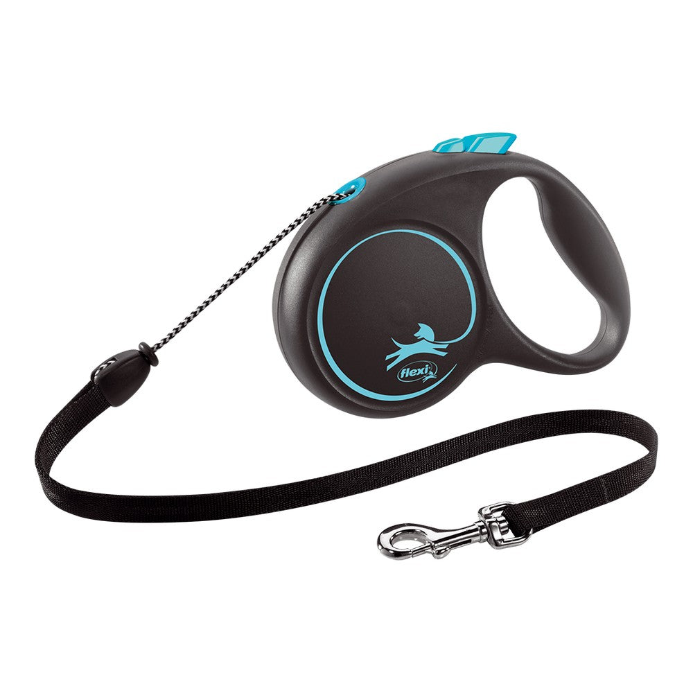 Flexi Dog Lead BLACK DESIGN Blue XS