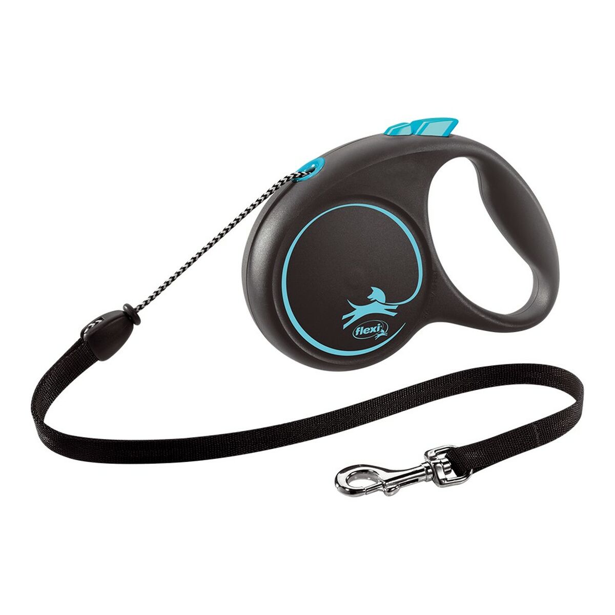 Flexi Dog Lead BLACK DESIGN Blue XS