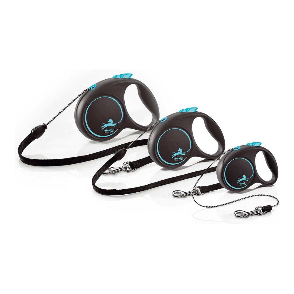 Flexi Dog Lead BLACK DESIGN Blue XS