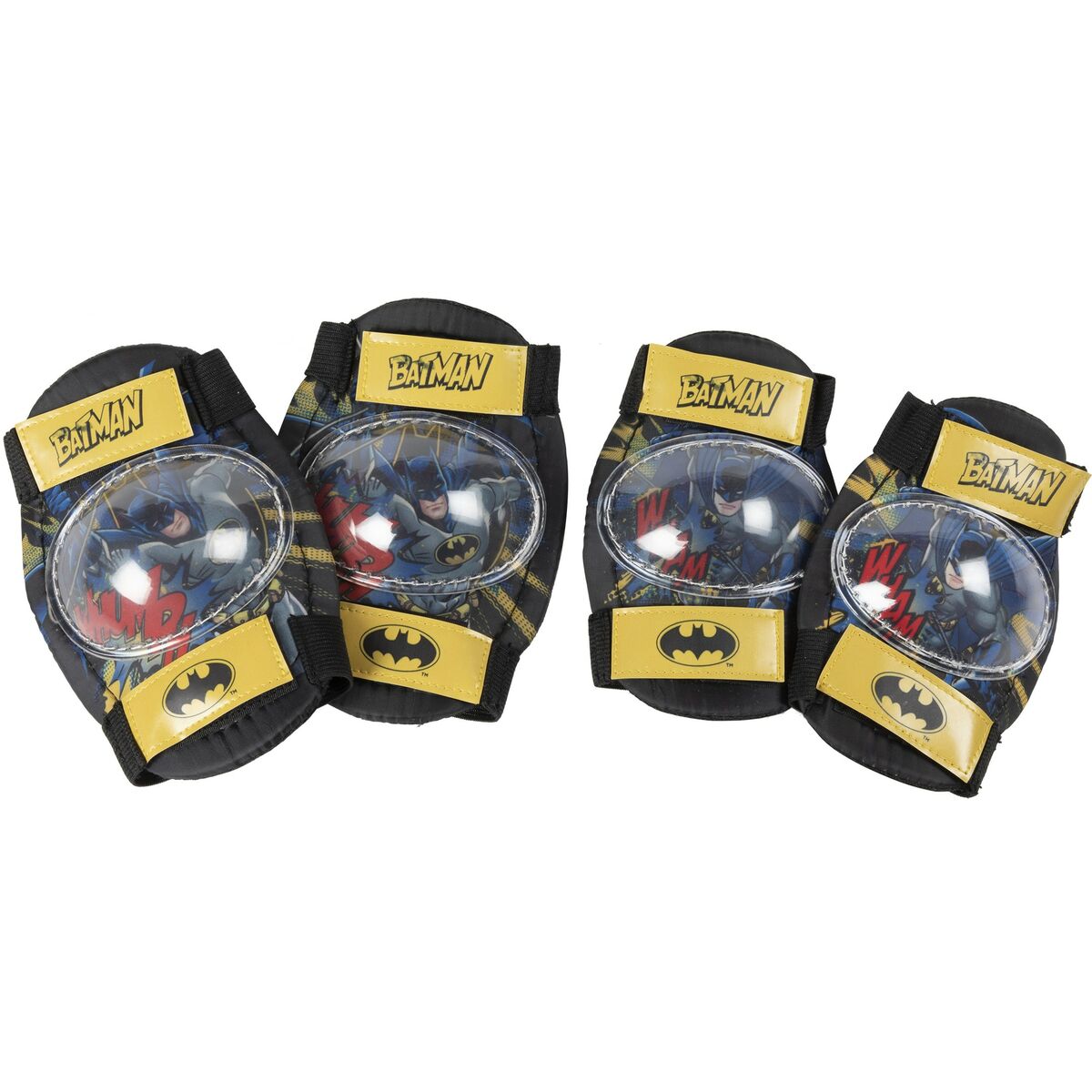 Elbow and Knee Pad Kit Batman CZ10957 Black/Yellow-0