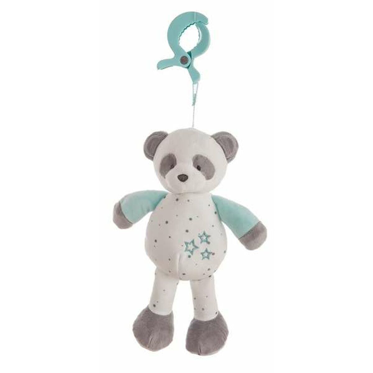 Rattle Cuddly Toy Panda bear Turquoise 25cm-0