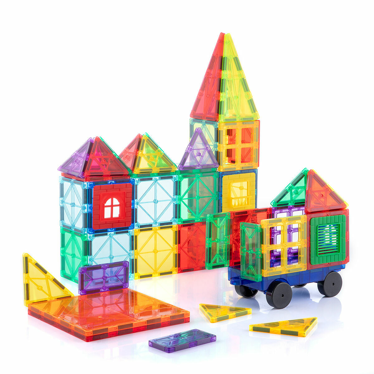 3D Magnetic Building Blocks Magoks InnovaGoods 57 Pieces-3