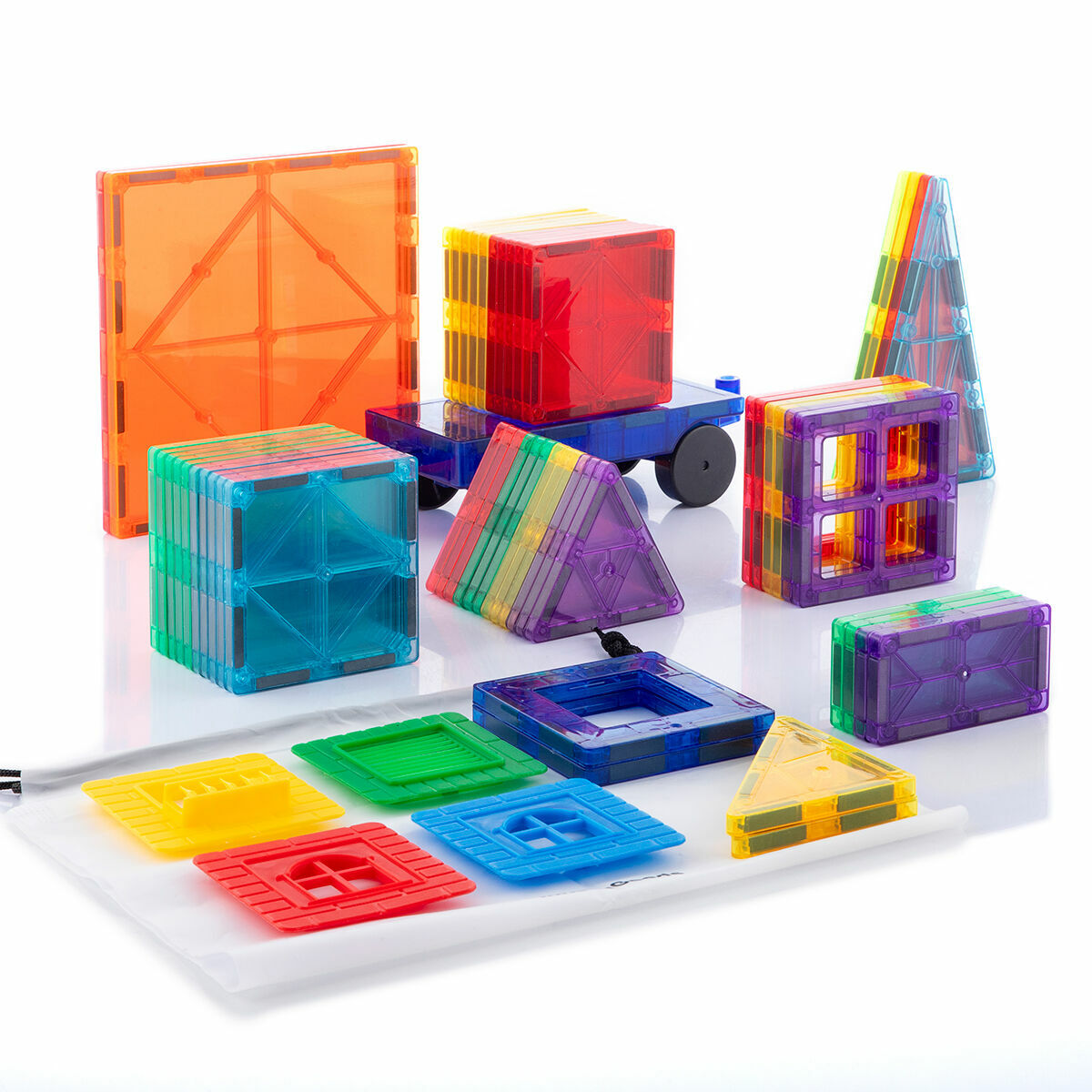 3D Magnetic Building Blocks Magoks InnovaGoods 57 Pieces-2