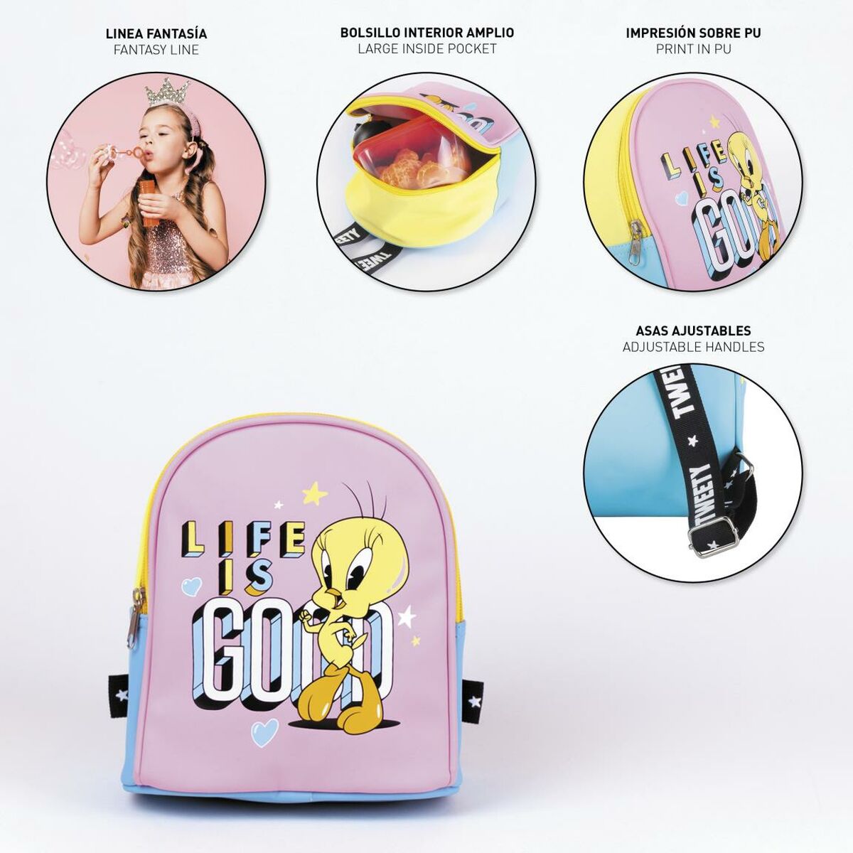 School Bag Looney Tunes Multicolour