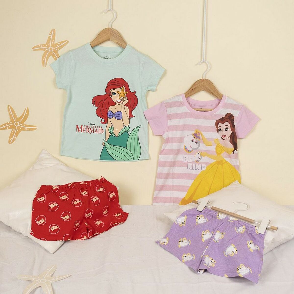 Summer Pyjama Princesses Disney Red Green Light Green