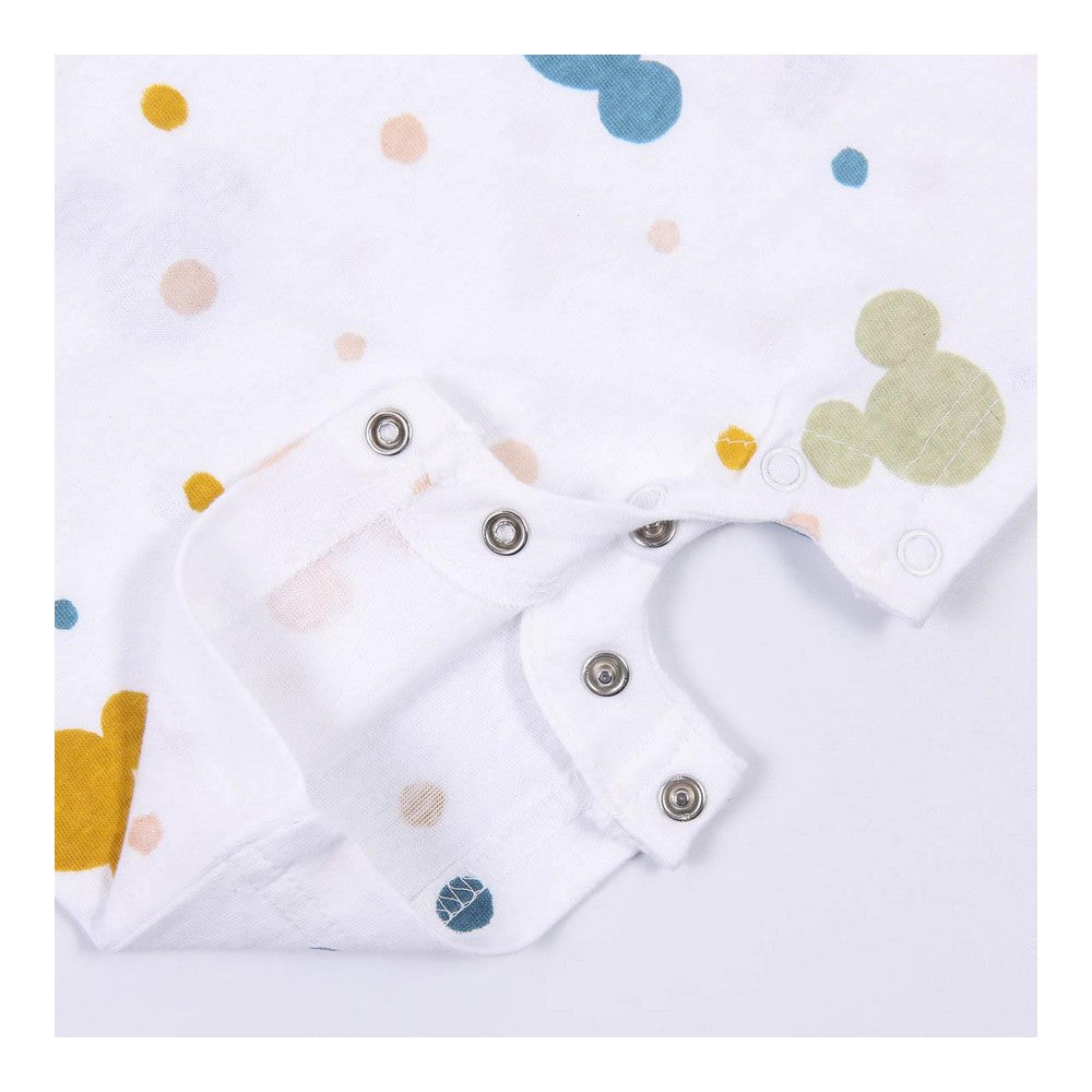 Baby's Short-sleeved Romper Suit Mickey Mouse White