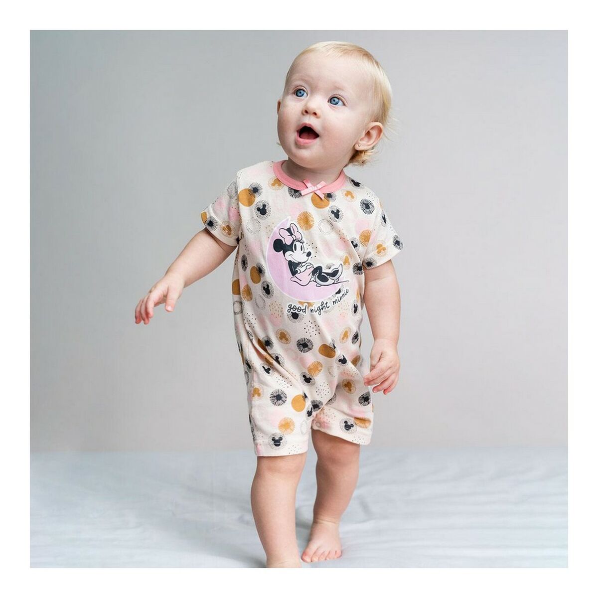 Baby's Short-sleeved Romper Suit Minnie Mouse Pink
