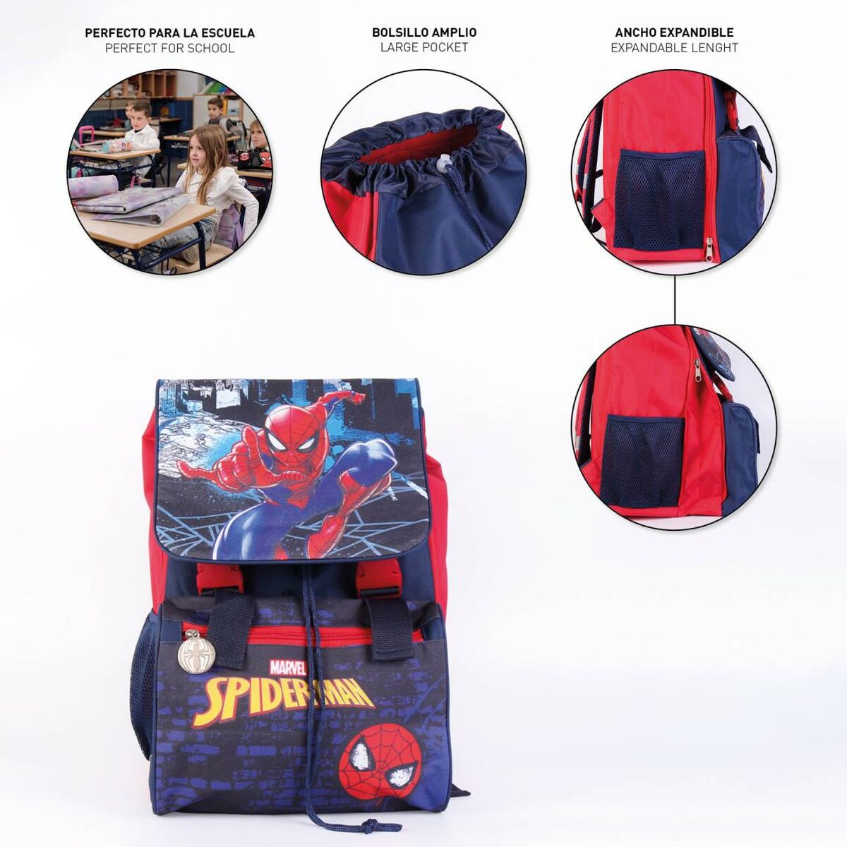 School Bag Spider-Man Red 28 x 40 x 14 cm