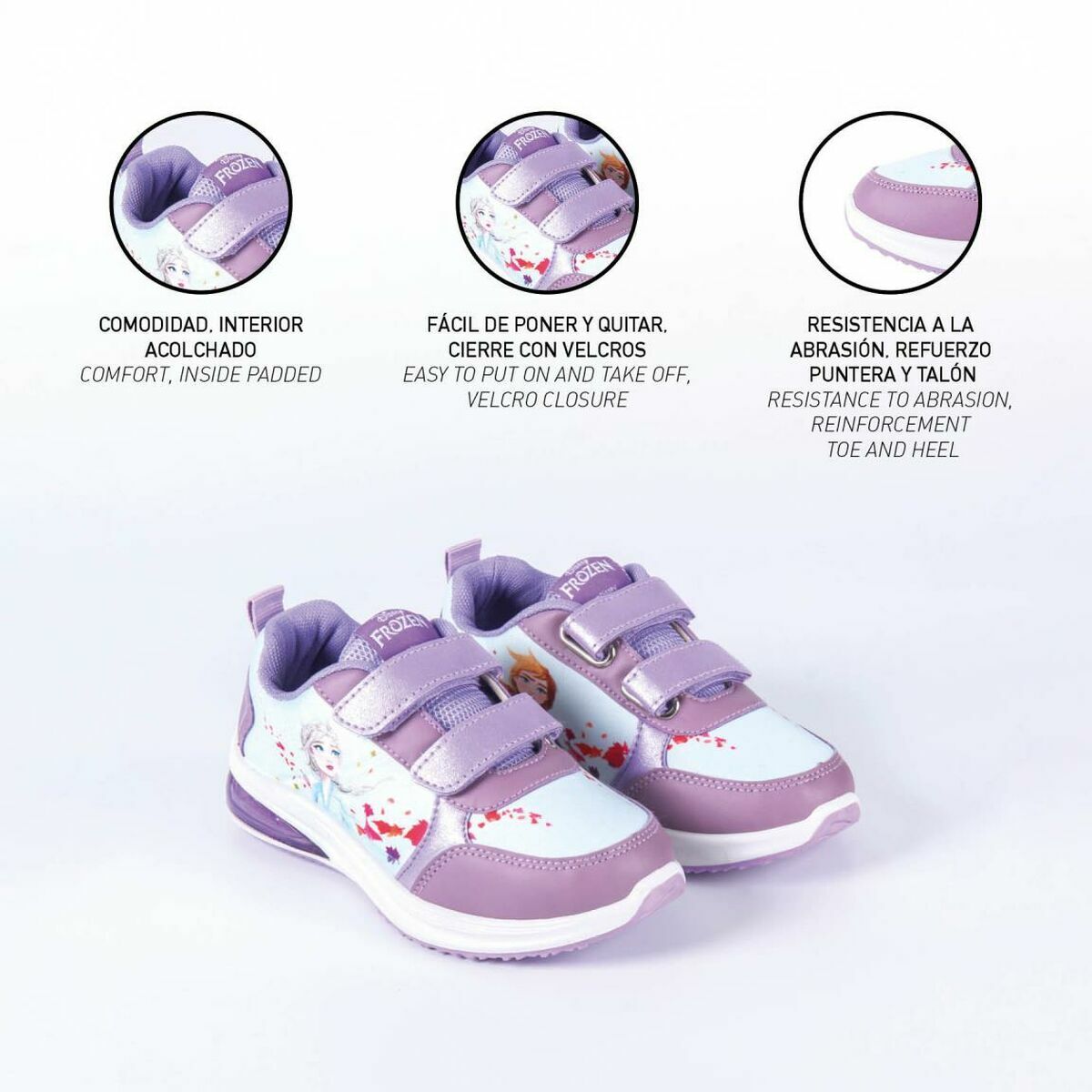 Girls LED Trainers Frozen Blue