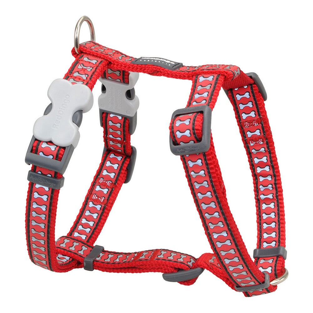 Dog Harness Red Dingo Red Bone Reflective