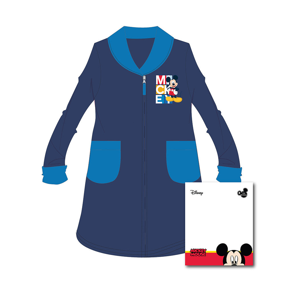 Kids robe - coral - Mickey Mouse - 122 - navy blue