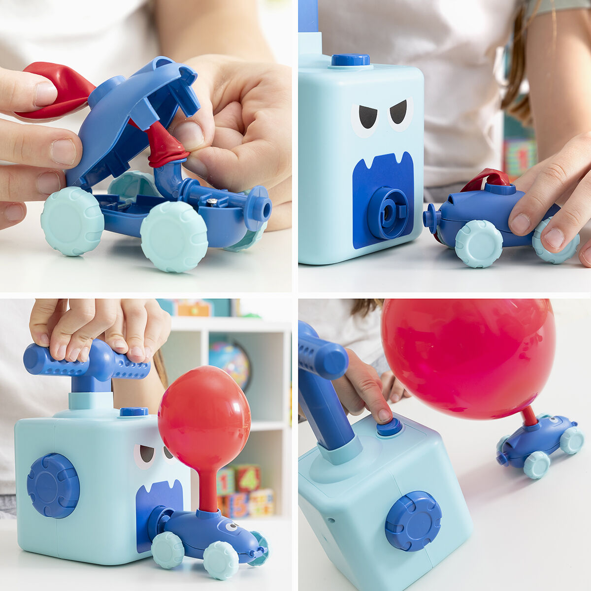 2-in-1 Car and Balloon Launcher Toy Coyloon