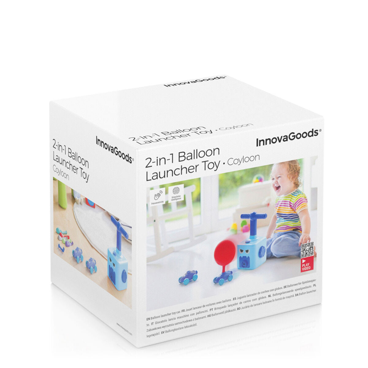 2-in-1 Car and Balloon Launcher Toy Coyloon