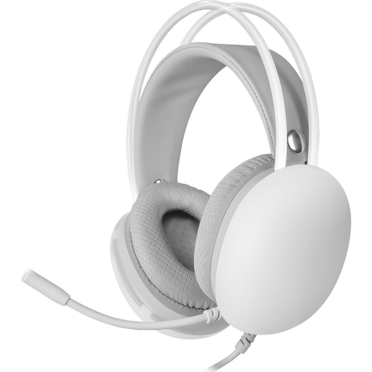Mars Gaming MH-GLOW RGB fehér gaming fejhallgató 3.5mm jack