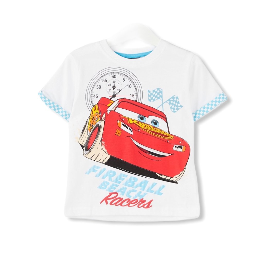 Kids Disney Car T Shirt in Blue or White - Glo Selections Kids Shoes