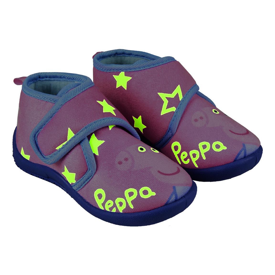 Girls' Peppa Pig Character Toddler & little Kids House Slippers (Glows in the dark) - Glo Selections Kids Shoes