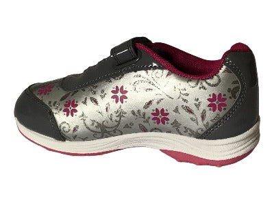 Girls Disney Frozen Anna & Elsa Grey Kids Trainers Shoes