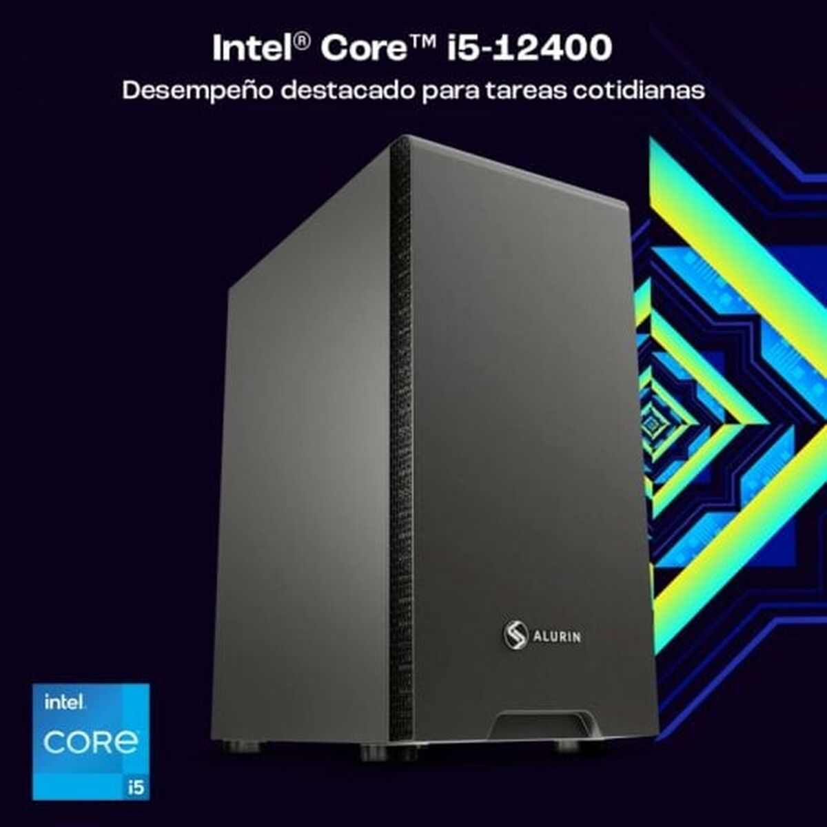 PC de bureau PcCom PCCOMWORK12400WP Intel Core i5-1240 16 GB RAM 500 GB SSD