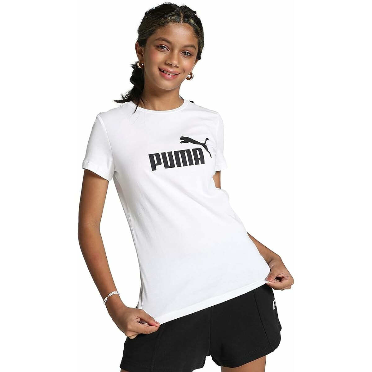 Kurzarm-T-Shirt für Kinder Puma 587029 Weiß