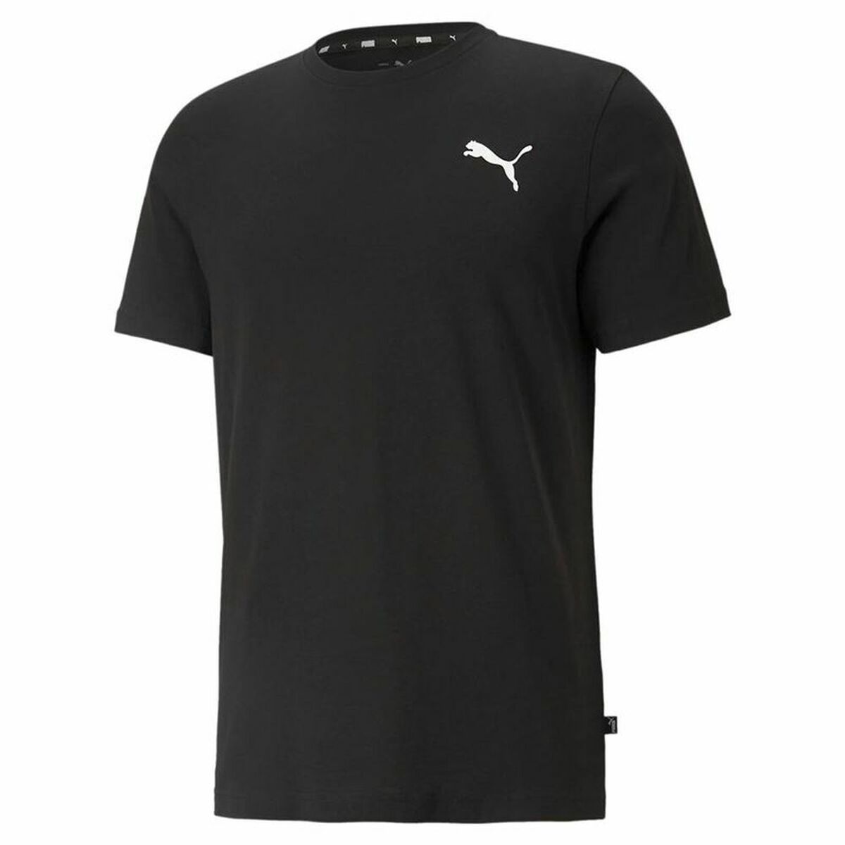 Herren Kurzarm-T-Shirt Puma Essentials Small Logo Schwarz