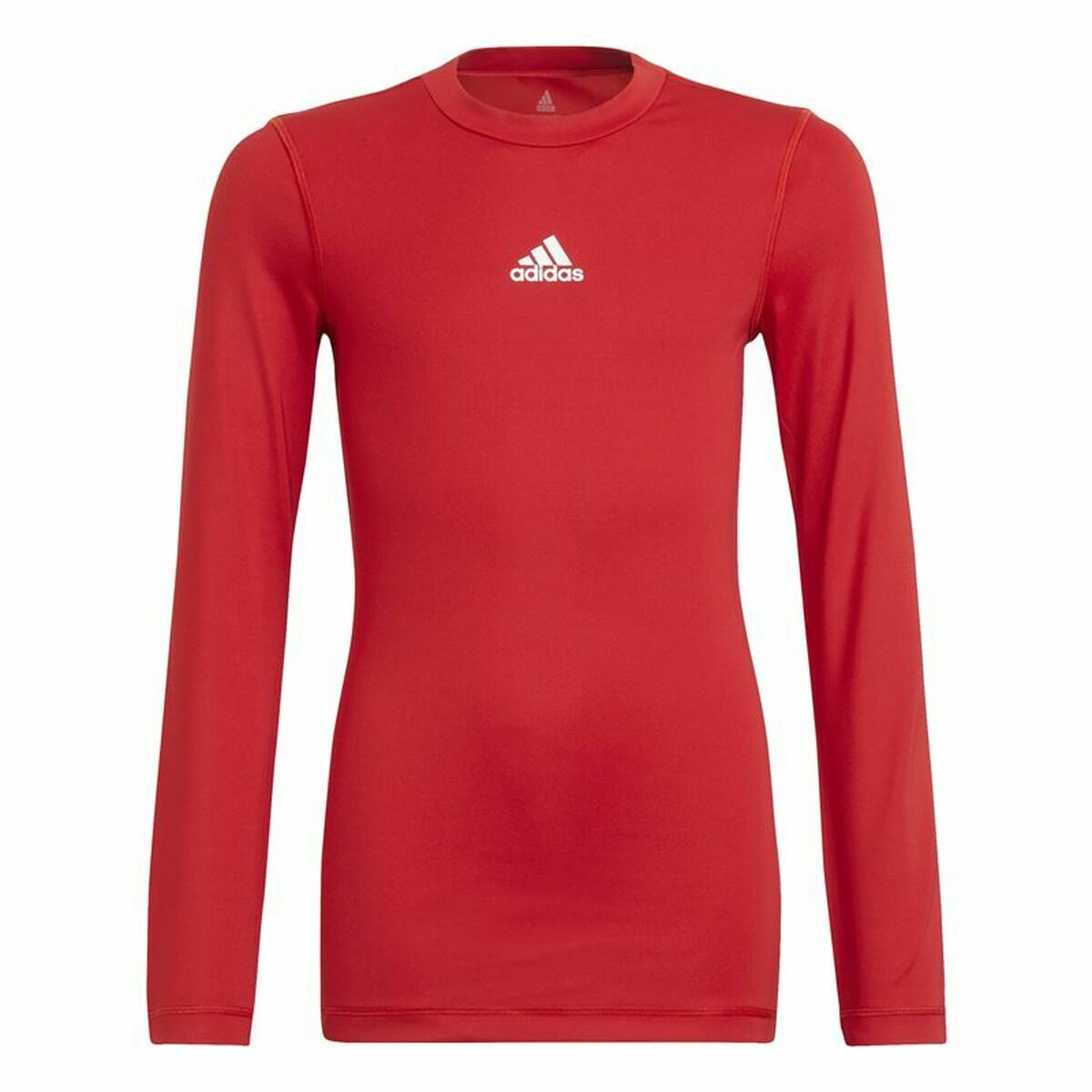 Children's Short Sleeved Football Shirt Adidas Techfit Top Red-0