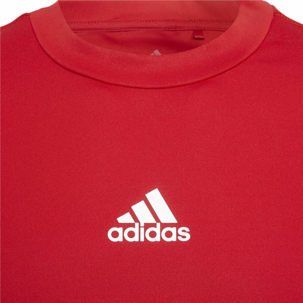 Children's Short Sleeved Football Shirt Adidas Techfit Top Red-7