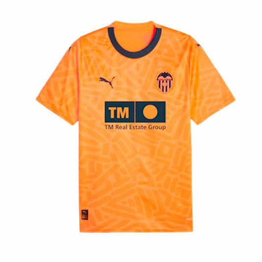 Kurzärmiges Fußball T-Shirt für Männer Puma Valencia CF 3rd Kit 23/24 Orange