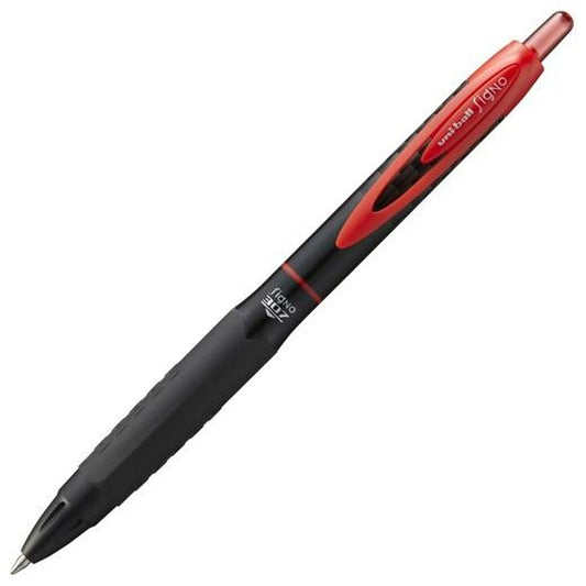 Liquid ink ballpoint pen Uni-Ball Rollerball Signo UMN-207F Red 12 Units