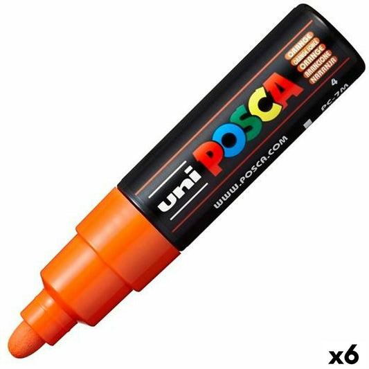 Felt-tip pens POSCA PC-7M Orange (6 Units)