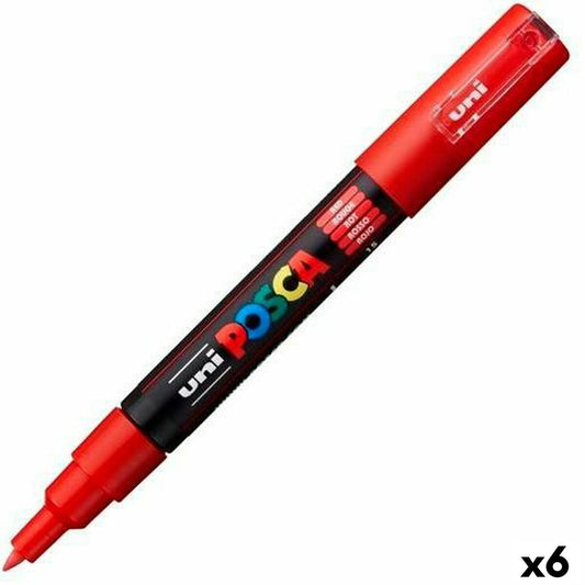 Felt-tip pens POSCA PC-1M Red (6 Units)