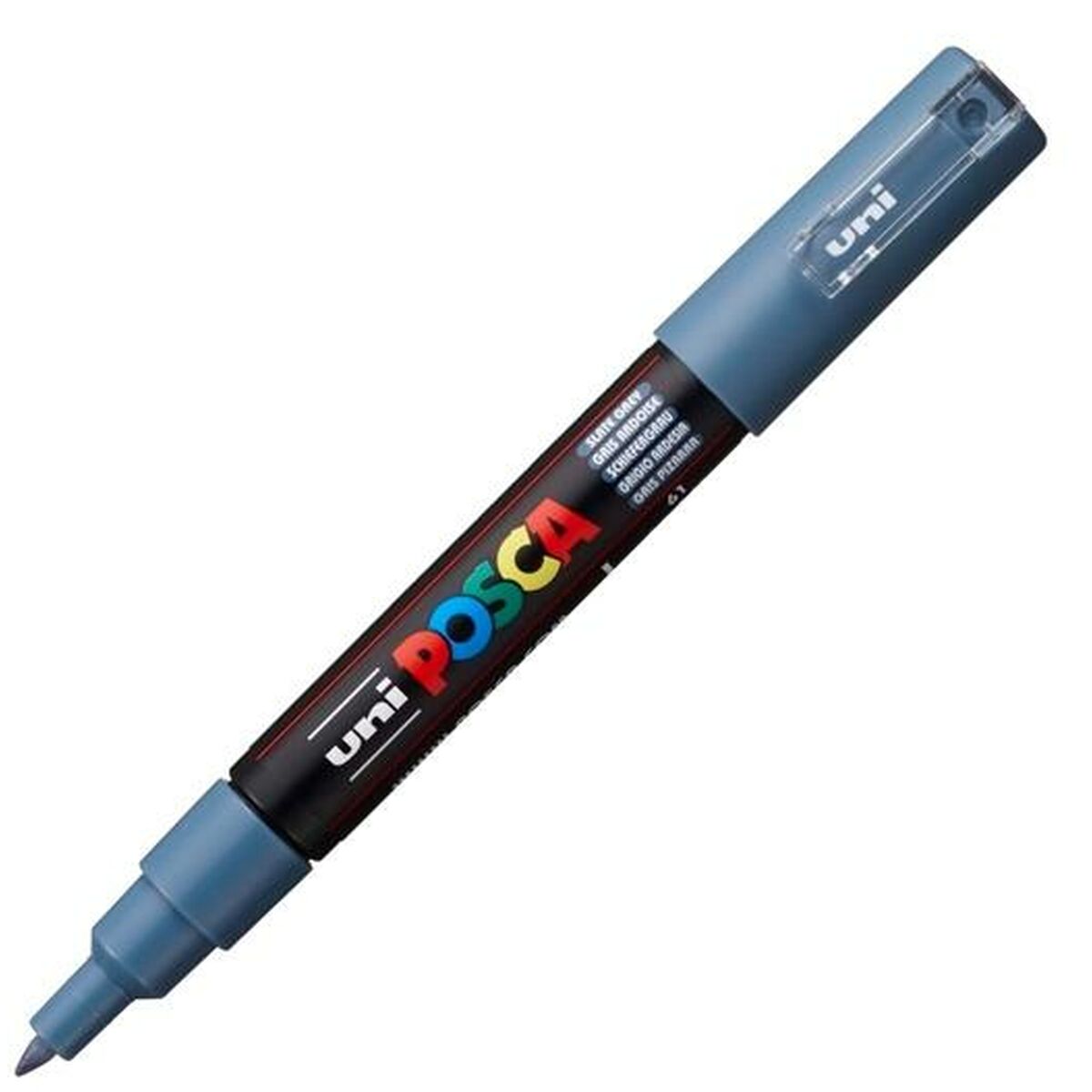 Felt-tip pens POSCA PC-1M Dark grey (6 Units)
