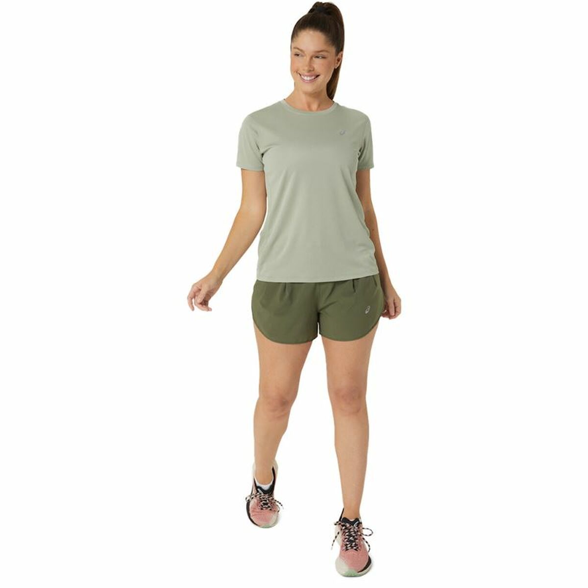 Women’s Short Sleeve T-Shirt Asics Core Olive