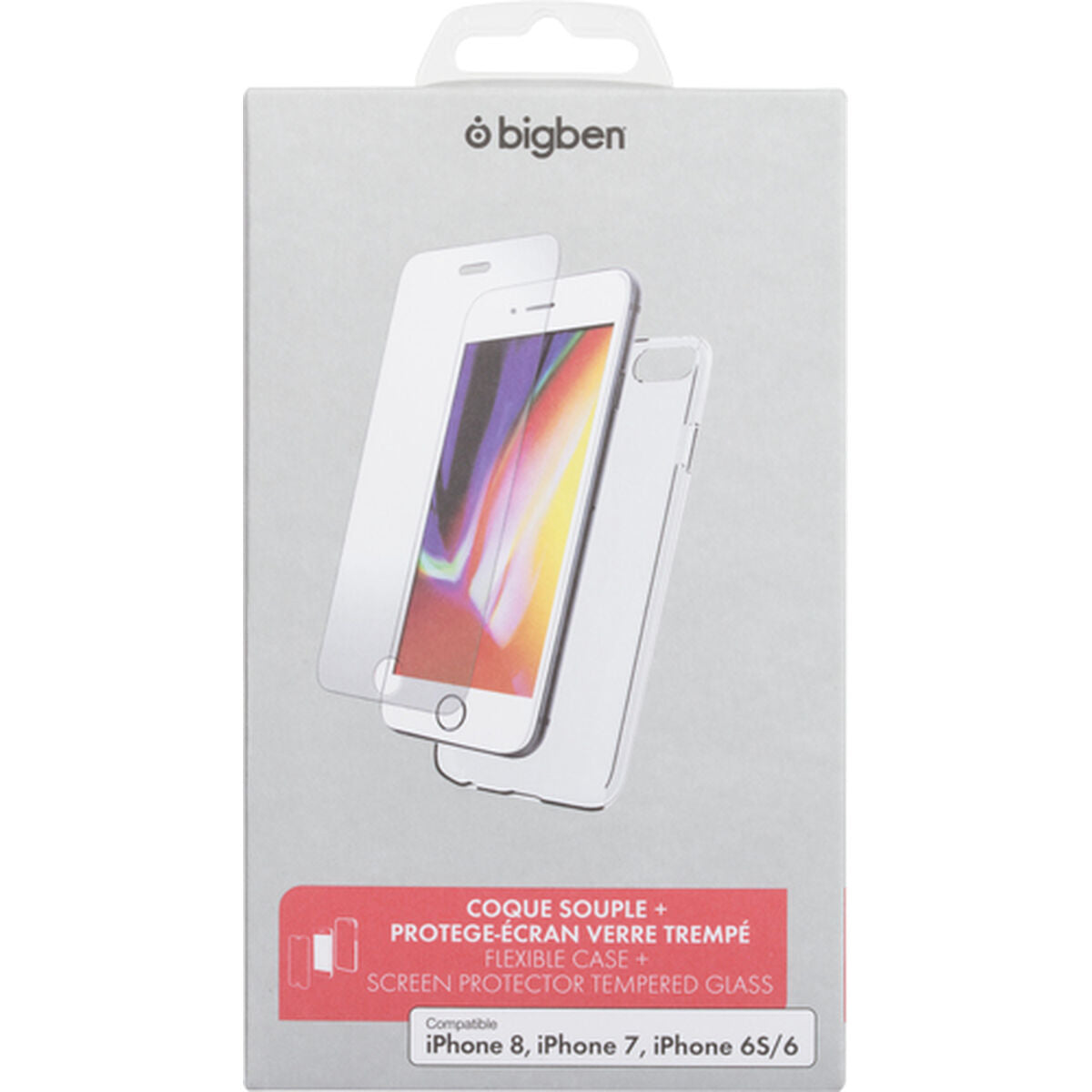 Protection pour téléphone portable BigBen Connected PACKSILIVTIP7 Transparent Apple
