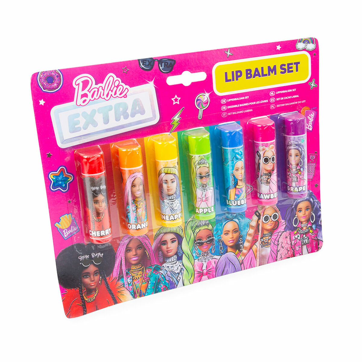 Baume à lèvres avec couleur Barbie Enfant 7 Pièces