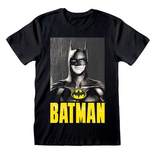 Short Sleeve T-Shirt Batman Keaton Batman Black Unisex-0
