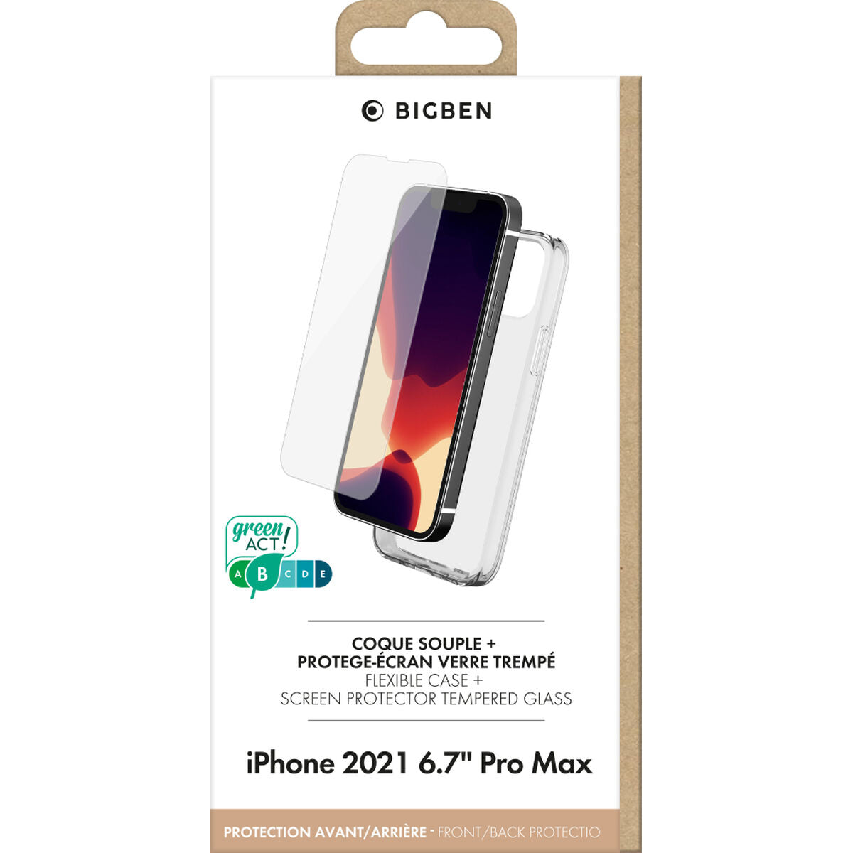 Protection pour téléphone portable BigBen Connected PACKSILIVTIP1367 Transparent Apple iPhone 13 Pro Max