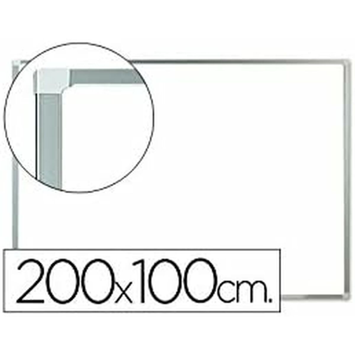 Magnettafel Q-Connect KF03580 Weiß Aluminium 200 x 100 cm