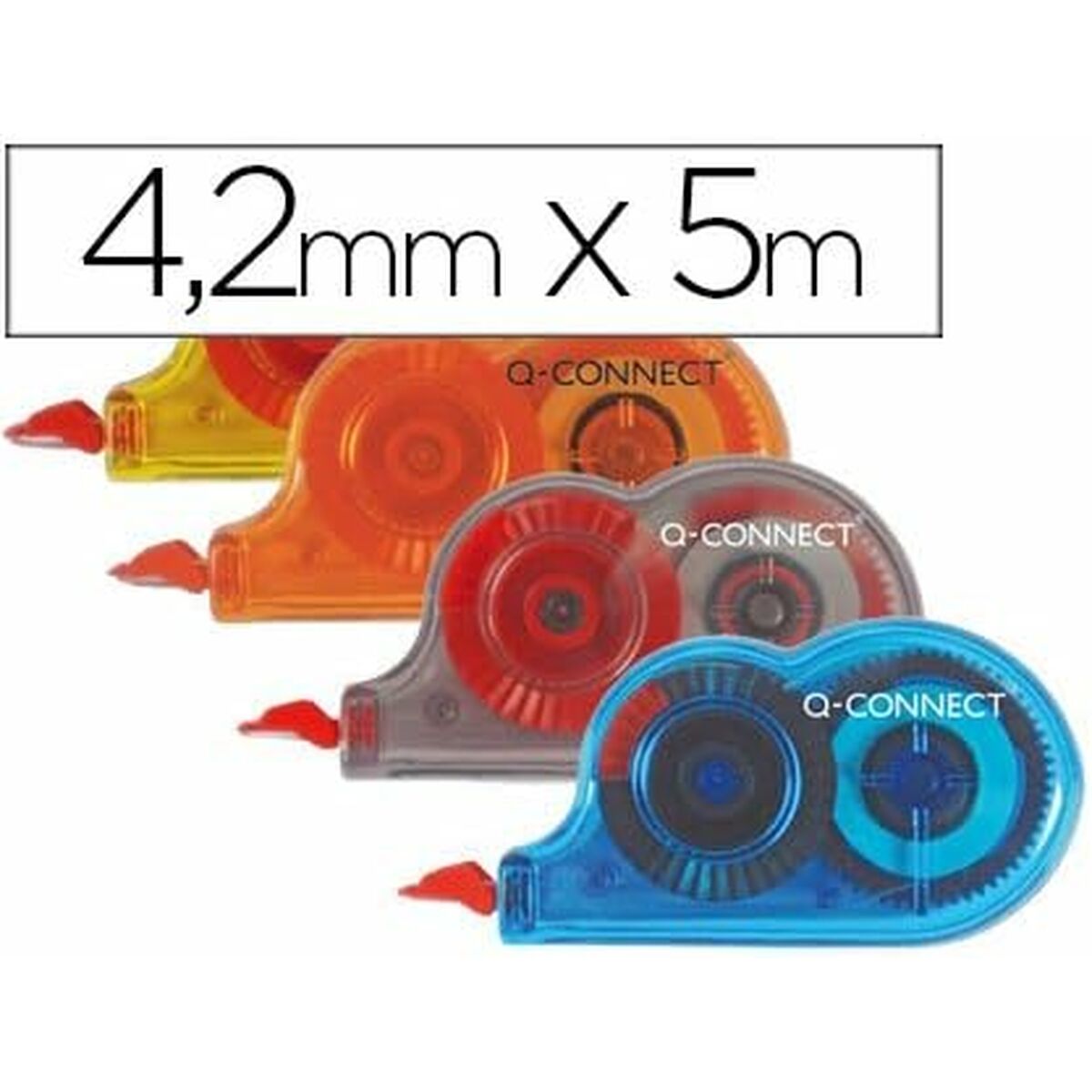 roller correcteur Q-Connect KF27028 4,2 mm x 5 m Blanc Plastique (12 Unités)