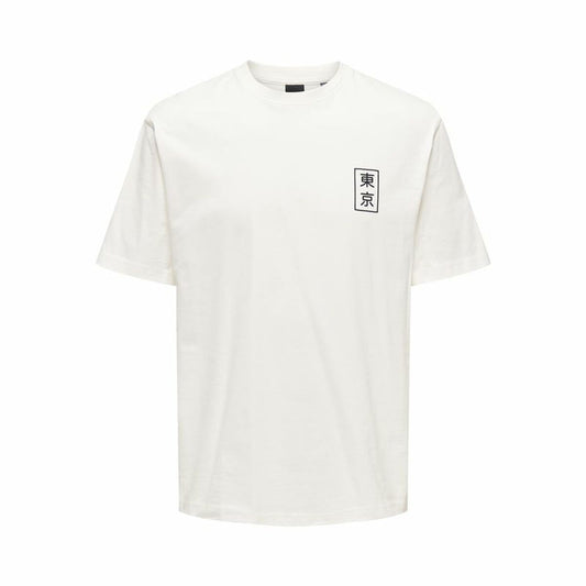Herren Kurzarm-T-Shirt Only & Sons Onskace Rlx Weiß