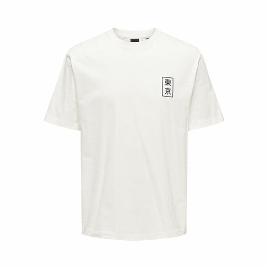 Men’s Short Sleeve T-Shirt Only & Sons Onskace Rlx White