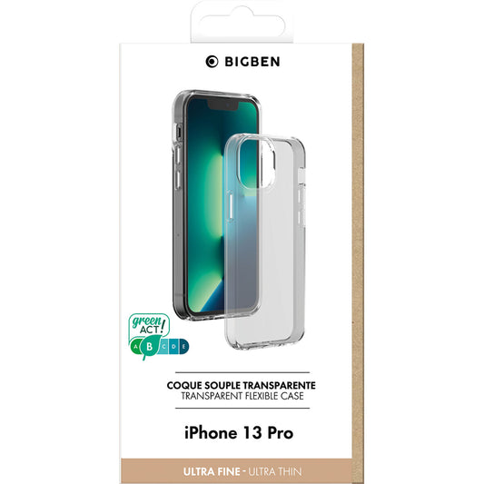 Protection pour téléphone portable BigBen Connected SILITRANSIP1361P Transparent Apple iPhone 13 Pro