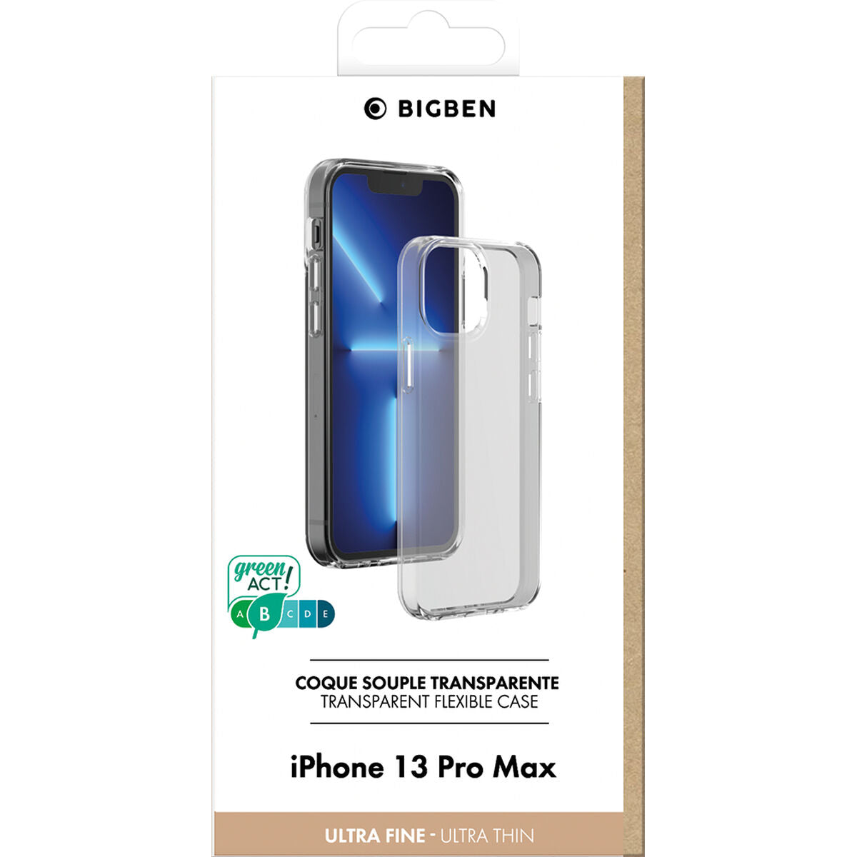 Protection pour téléphone portable BigBen Connected SILITRANSIP1367 Transparent Apple iPhone 13 Pro Max