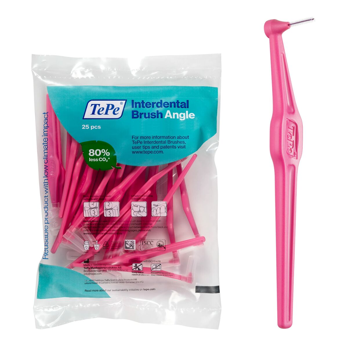 brosses interdentaires Tepe Angle Rose 0,4 mm 25 Unités