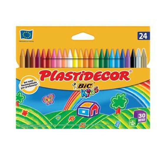 Coloured crayons Plastidecor 9203013 24 Pieces Multicolour