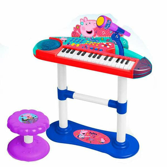 Spielzeug-Klavier Peppa Pig Mikrofon Hocker