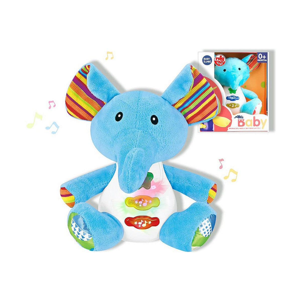 Musical Plush Toy Reig Elephant 15 cm-0