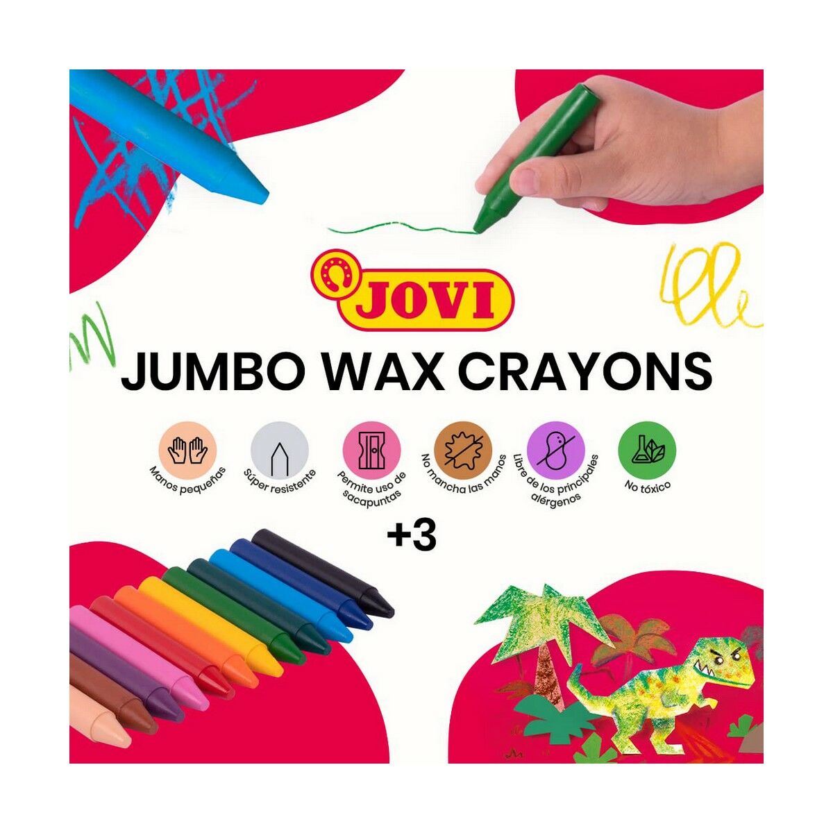 Crayons gras de couleur Jovi 929 300 Unités Caisse