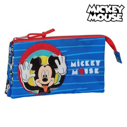 Triple Carry-all Mickey Mouse Me time Red Blue 22 x 12 x 3 cm