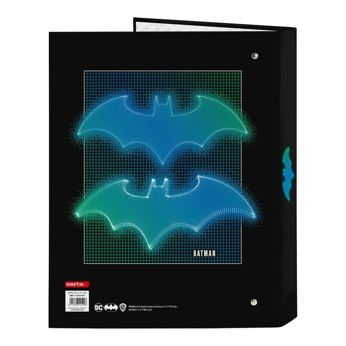 Ringbuch Batman Bat-Tech Schwarz A4 (26.5 x 33 x 4 cm)